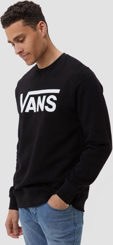 VANS sweater Drop V Crew B met logo zwart/wit