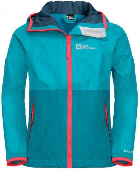 Jack Wolfskin Kid's Rainy Days Jacket Regenjas turkoois