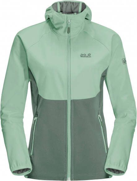 Jack Wolfskin Women's Go Hike Softshell Softshelljack, turkoois/groen