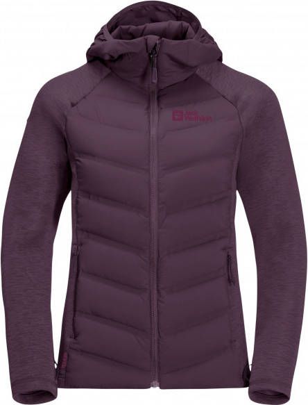 Jack Wolfskin Women's Tasman Down Hybrid Donsjack, purper