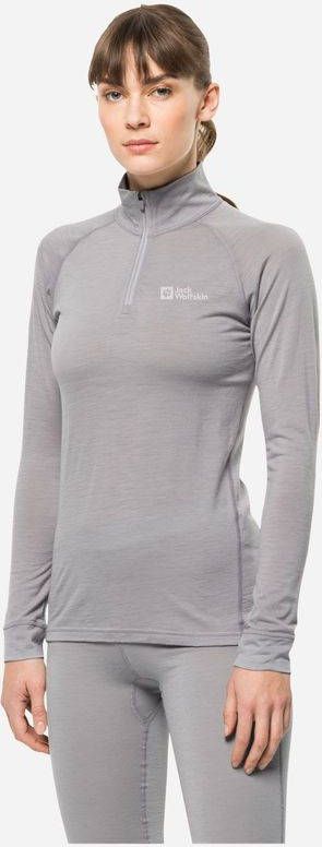 Jack Wolfskin Alpspitze Wol Dames Shirt Grijs