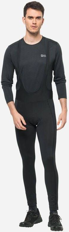 Jack Wolfskin Morobbia Bib Tights M Fietsbroek Zwart