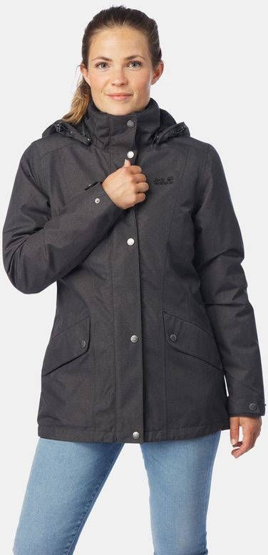 Jack Wolfskin Park Avenue Jas Dames Zwart