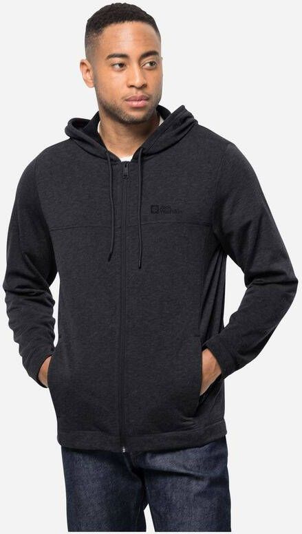 Jack Wolfskin Waldsee Hooded Fleecevest Zwart
