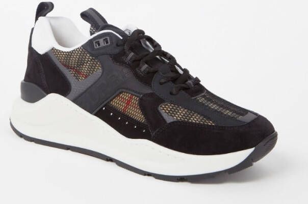 Burberry Sneaker met leren en mesh details