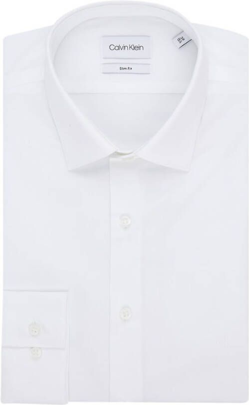 Calvin Klein Businessoverhemd 2PLY POPLIN STRETCH SLIM SHIRT unikleur