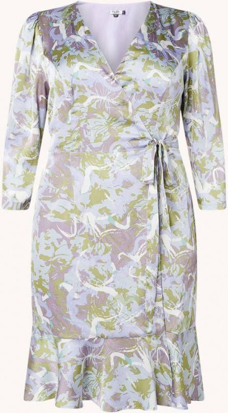 chi london Midi wikkeljurk met strikceintuur en volant