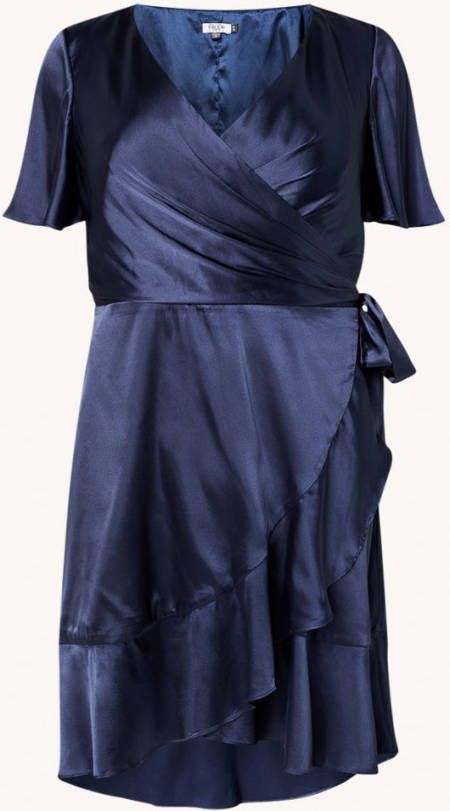 chi london Mini wikkeljurk met strikceintuur en volant