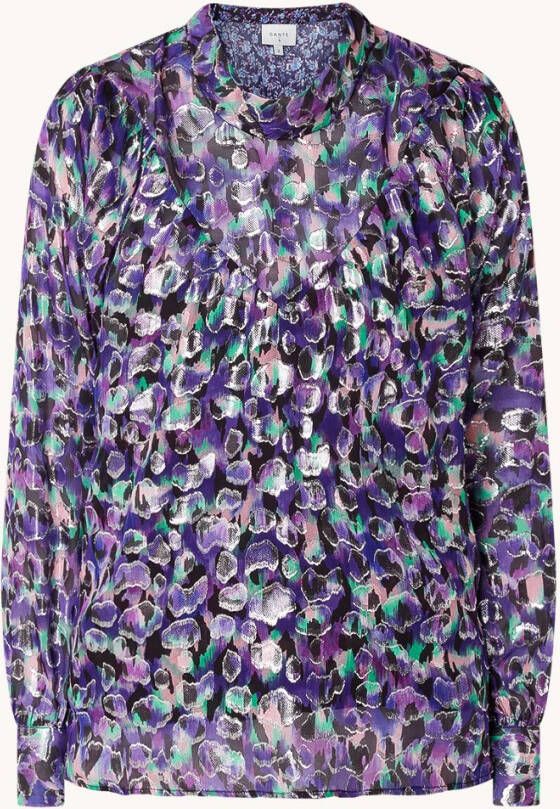 Dante 6 Tuniek in zijdeblend met print en lurex