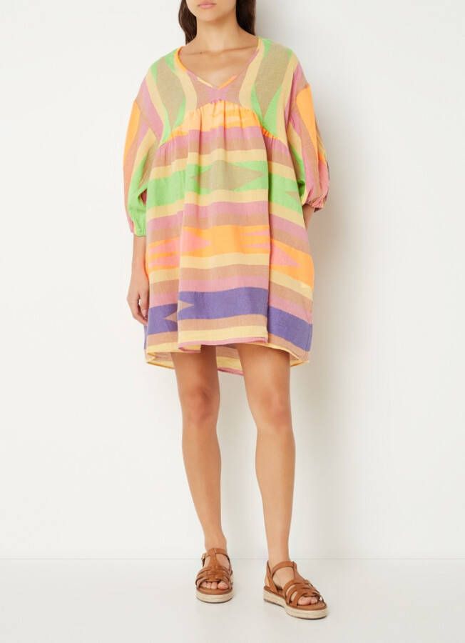 Devotion Iliotropio mini strandjurk met zakken en streepprint