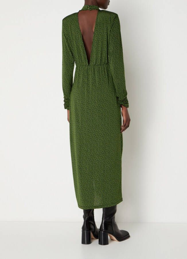 Gestuz Milia maxi jurk met rugdecoletté, en print