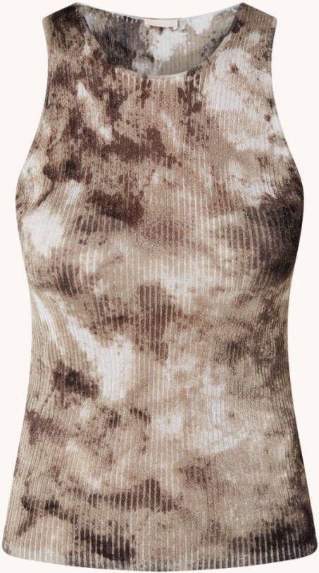 Liu Jo Mouwloze top met lurex en print