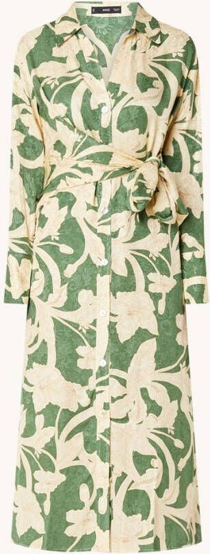 Mango Blousejurk van satijn met bloemenprint