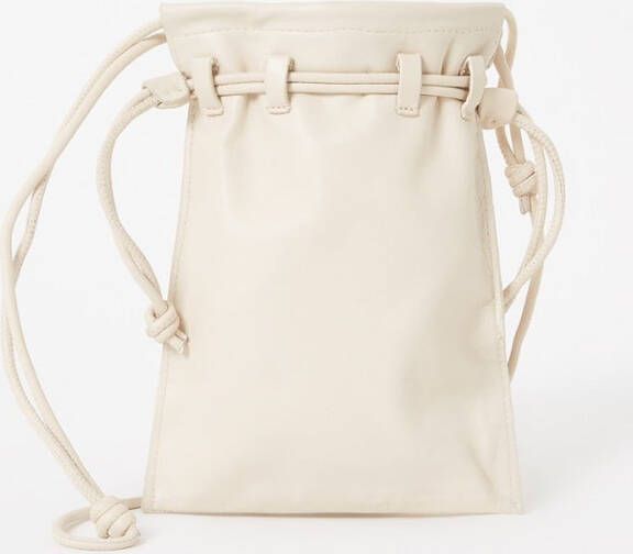 Mango Leren mini bucketbag