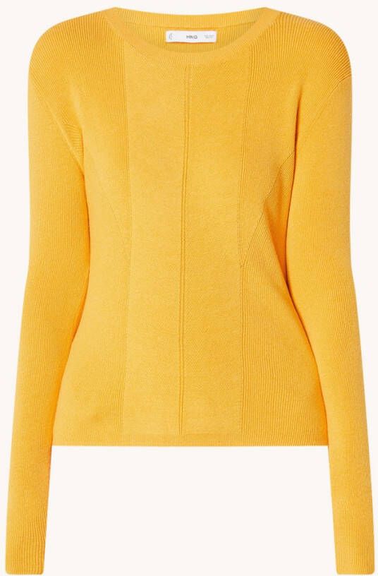 Mango Kars fijngebreide trui met ingebreid patroon