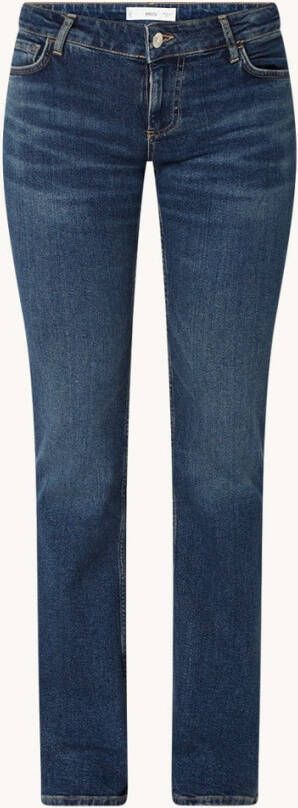 Mango Kate low waist flared fit jeans met donkere wassing