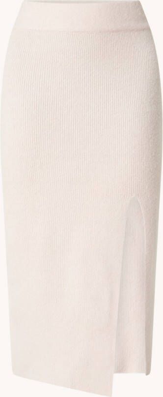 Mango Kylie ribgebreide midirok met split