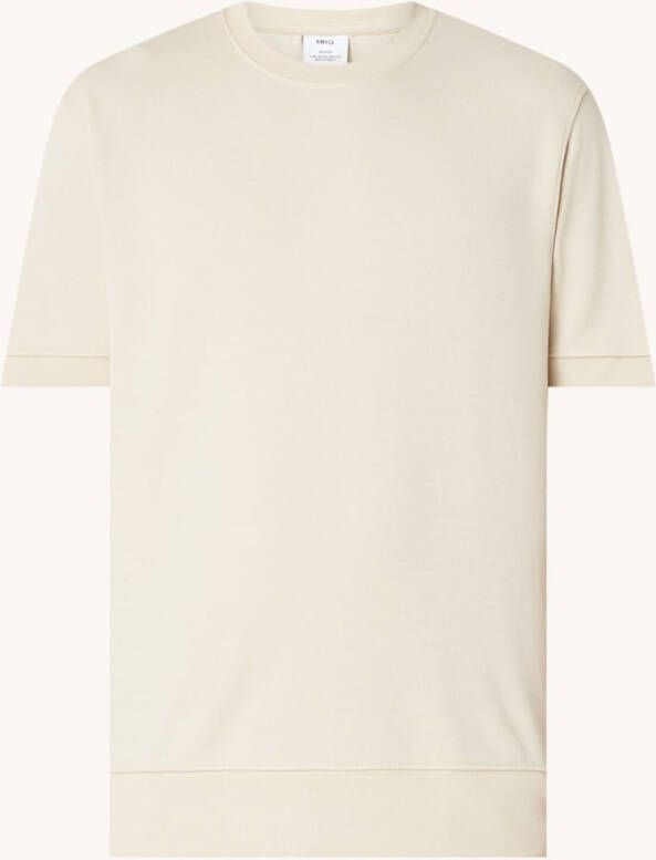 mango man Pluche sweatshirt met korte mouwen