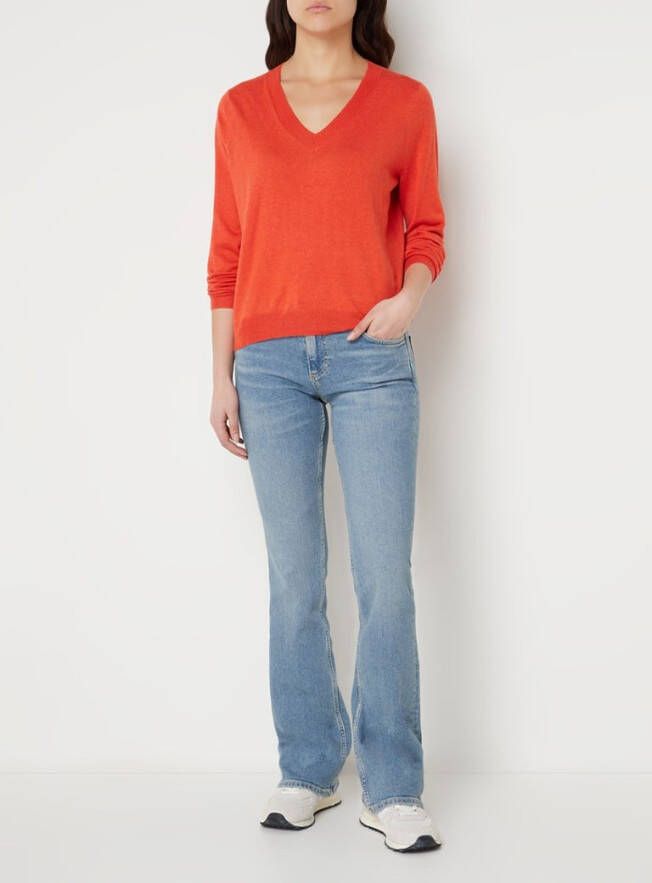 Mango Luccav fijngebreide pullover met streepprint