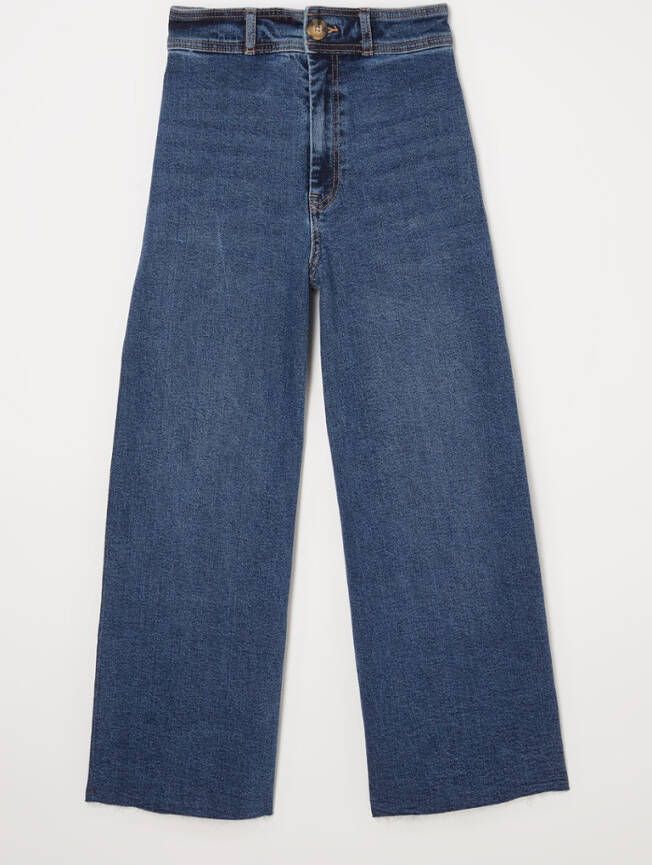 Mango Marinet high waist straight leg cropped jeans met stretch