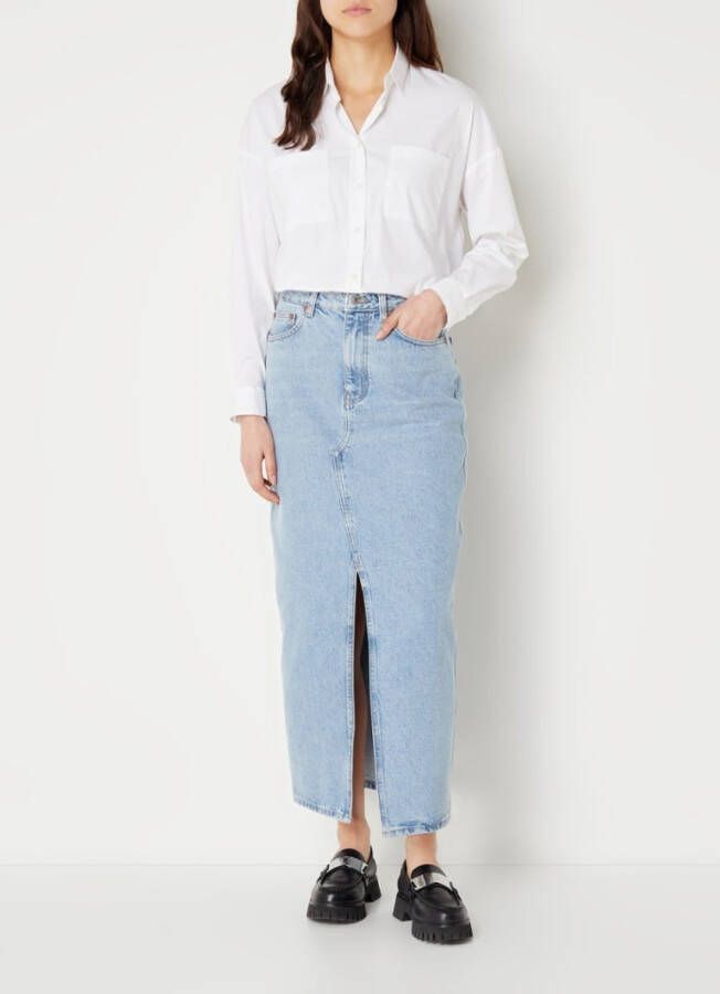 Mango Matilda rok van spijkerstof met lichte wassing