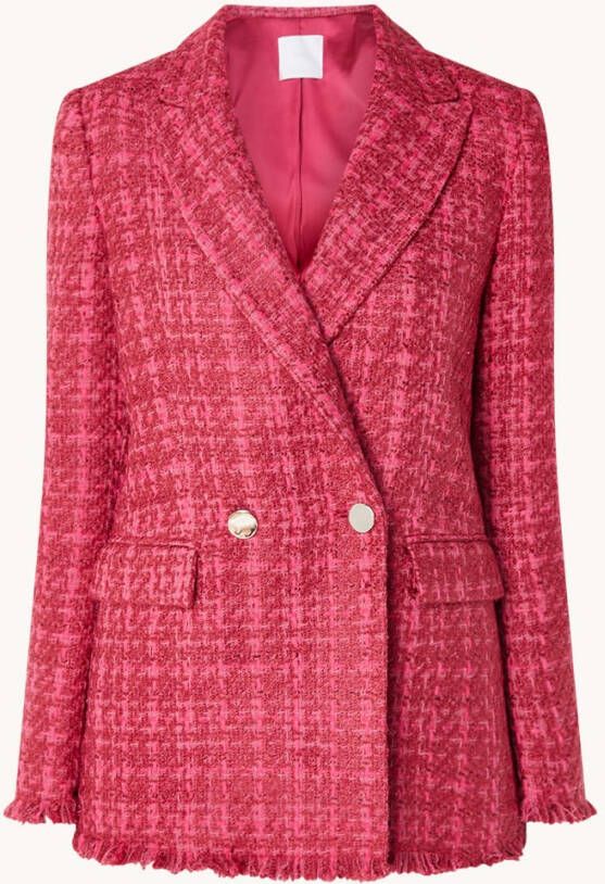 Mango Quintin blazer met tweed look en klepzakken