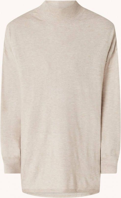 Mango Vieira fijngebreide oversized trui met split