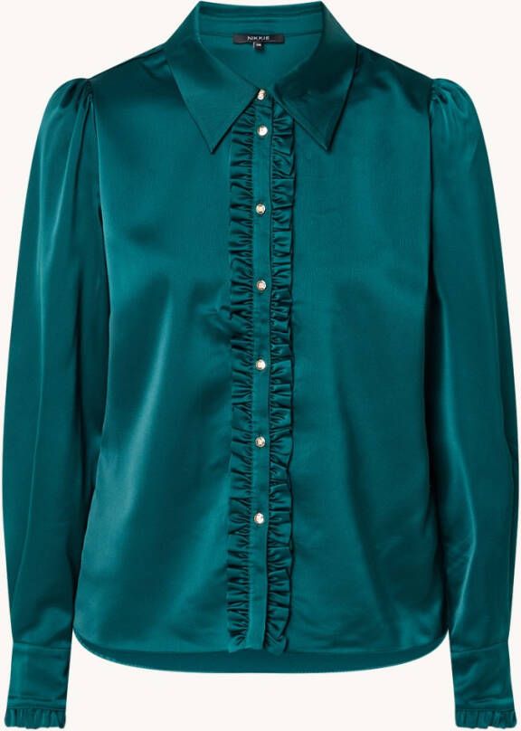 NIKKIE Kayden blouse van satijn met ruches