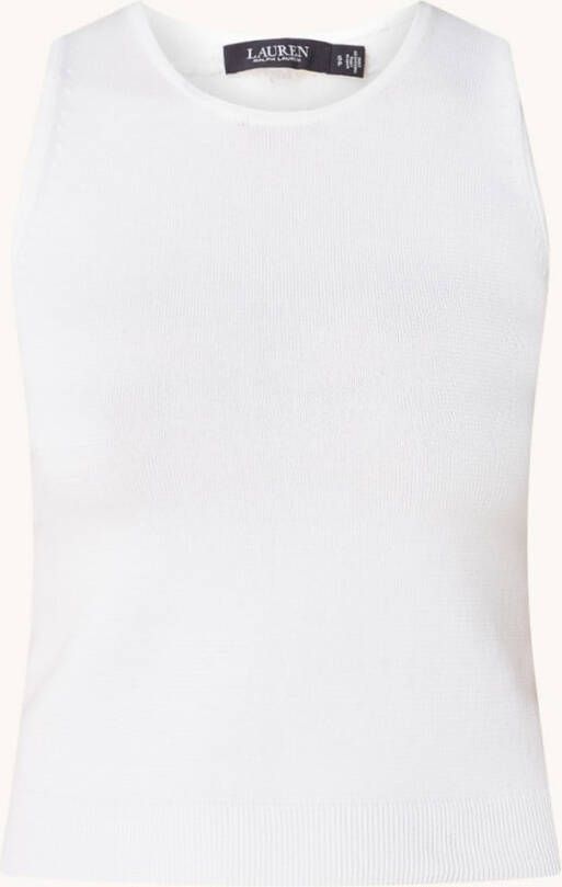 Ralph Lauren Fijngebreide mouwloze top met ronde hals