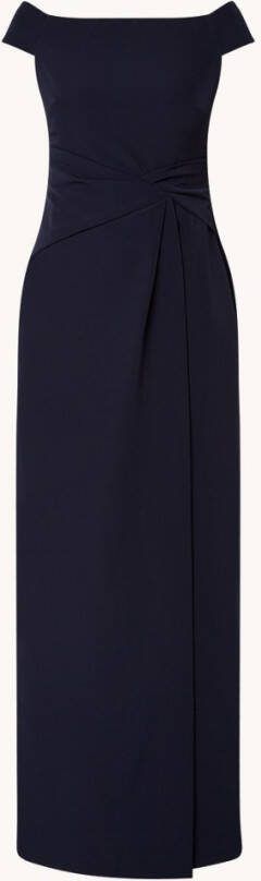 Ralph Lauren Off shoulder maxi jurk met knoopdetail