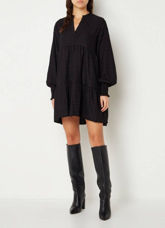 Refined Department Jennifer gelaagde mini tuniekjurk met structuur