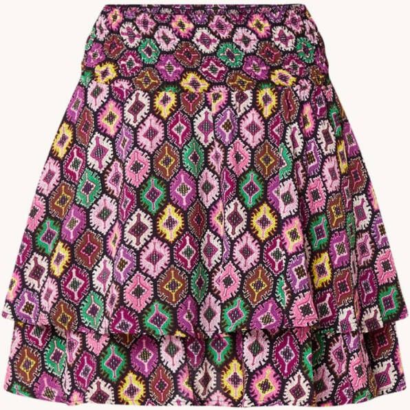 Refined Department Lisa gelaagde minirok met print