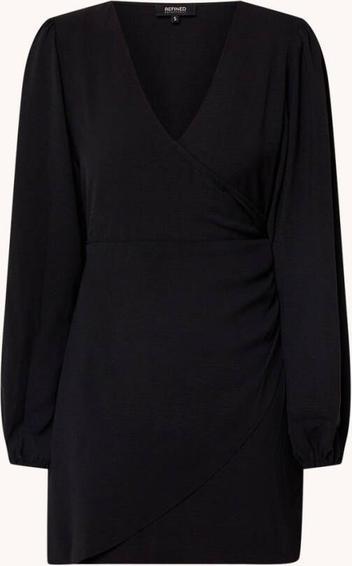 Refined Department Misha mini jurk met overslag en V hals