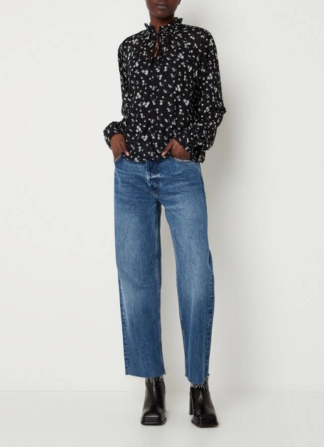 SAMSØ, E SAMSØ, E Karookhi semi transparante tuniek met borduring