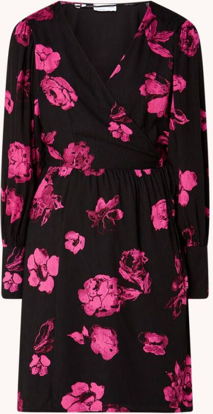 Selected Femme Valetta mini wikkeljurk met bloemenprint en strikceintuur