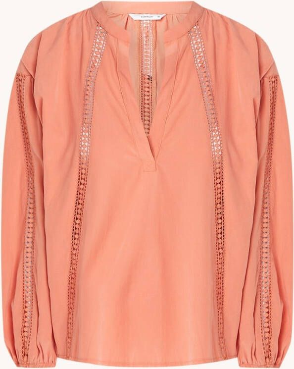 Summum Woman Tuniek in lyocellblend met borduring en opengewerkt dessin