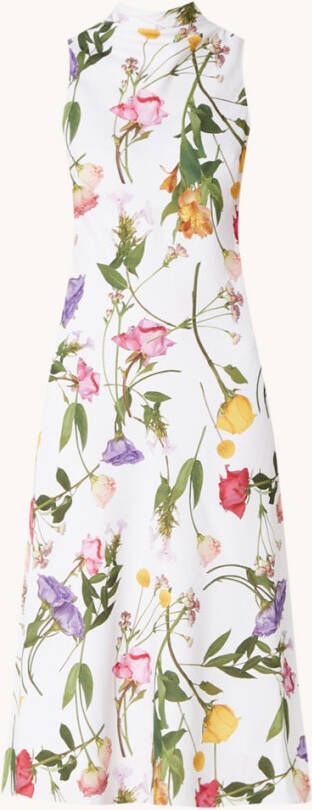 Ted Baker Adilin midi jurk met bloemenprint en strikkraag