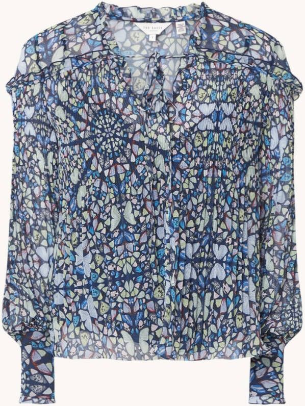 Ted Baker Florrei tuniek met grafische print en ballonmouw