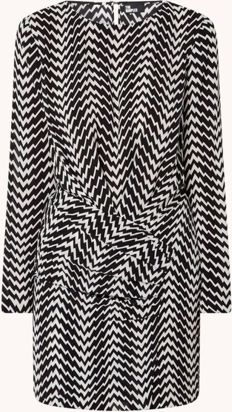 The Kooples Mini jurk met grafische print en plooidetail