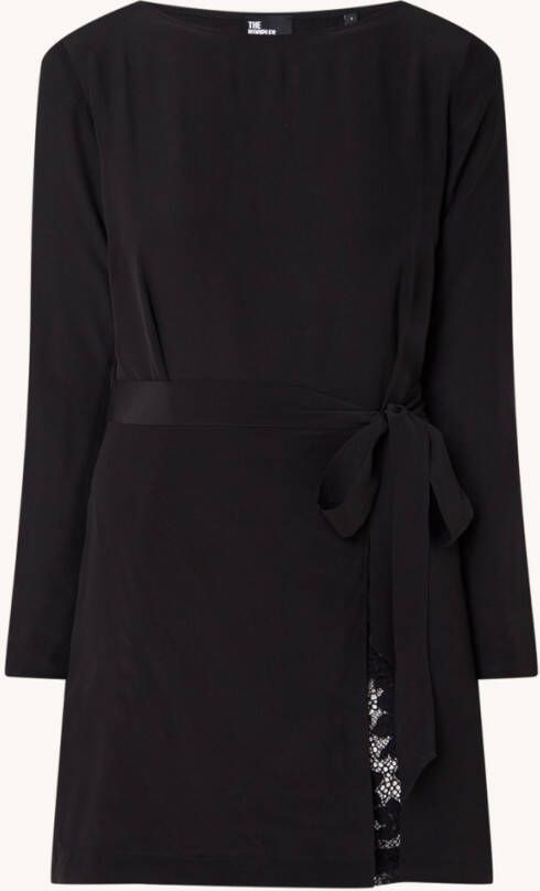 The Kooples Mini wikkeljurk van zijde met inzet van kant