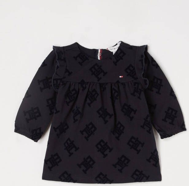 Tommy Hilfiger Jurk met details van fluweel en ruches