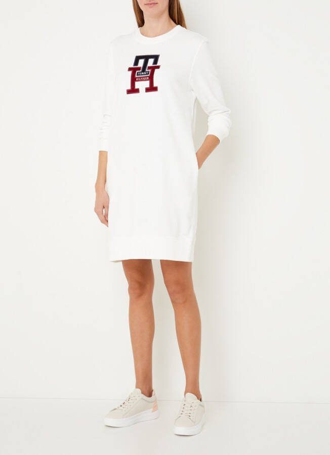 Tommy Hilfiger Monogram mini trui jurk met patchlogo
