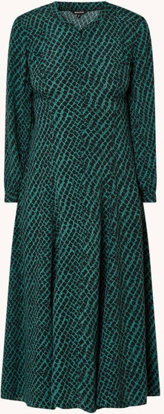 Whistles BrushedGeoPrintMidiDress