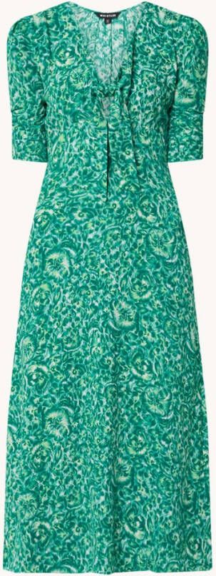 Whistles Midi jurk met bloemenpatroon en strikceintuur