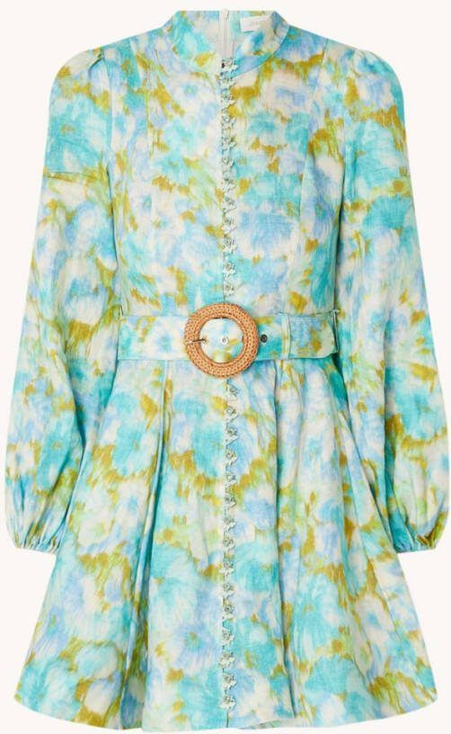Zimmermann Mini jurk met tie dye dessin en ceintuur