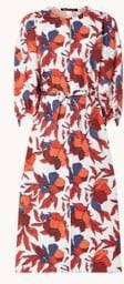 Expresso Midi tuniekjurk met bloemenprint en strikceintuur