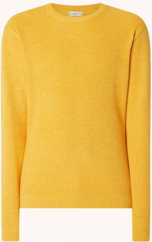 Mango Antigua fijngebreide pullover met structuur