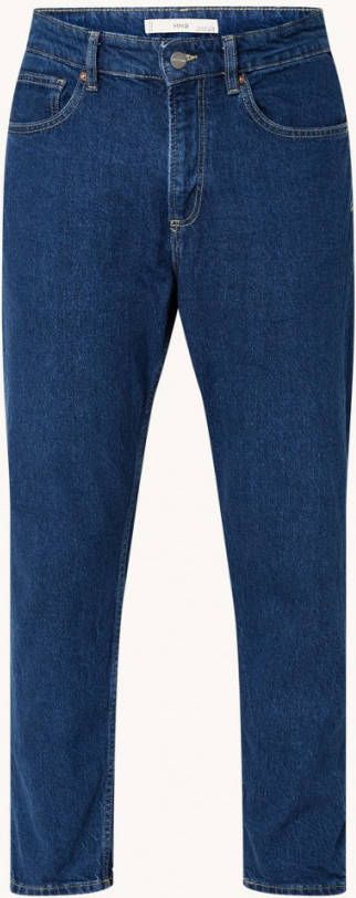Mango Ben tapered cropped jeans met donkere wassing