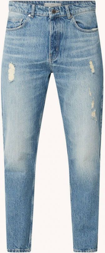 Mango Joel straight fit jeans met destroyed afwerking