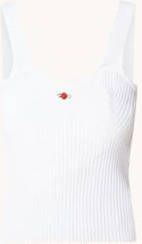 Mango Orlanda mouwloze top met ribstructuur